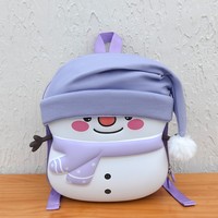 Mochila Impermeable de Moda para Niñas con Diseño de Muñeco de Nieve, Cierre de Cremallera, Capacidad de 20-36L, para Niños de Jardín de Infancia
