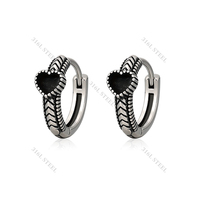 Pendientes de Acero Inoxidable 316L con Baño de Oro de 18K de Alta Calidad, Zirconia Cúbica con Corte Asscher, Estilo Punk, para Niños