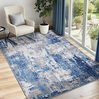 Moderner Minimalistischer Abstrakter Luxus-Teppich mit Distressed-Effekt, Rutschfester Kristallvelours-Teppich für Wohnzimmer und Schlafzimmer, Großhandel