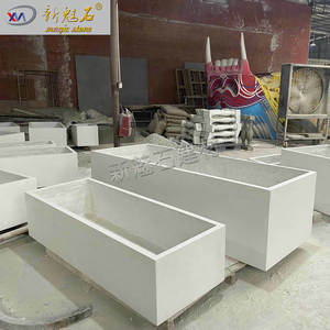 Nouvelle jardinière en béton GRC Magic Stone 1250*900, à poser au sol, pour extérieur, bac de plantation, plateaux pour pots de paysage - Product Image 3