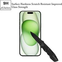 Verre transparent 9H 2.5D pour iPhone 17 Pro Max 16 16E 15 14 Plus Film d'écran de téléphone Verre de protection trempé avec emballage en papier