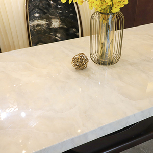 Bộ bàn ăn đá cẩm thạch cao cấp 6 8 10 chỗ ngồi, nội thất phòng ăn, khung gỗ chắc chắn - Product Image 4