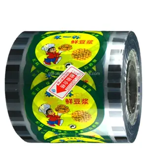 Transparent Printed Easy Peel Off Tray Lidding Films Bubble Tea Cups Heat Sealing Lid Film For Bubble Tea Cups