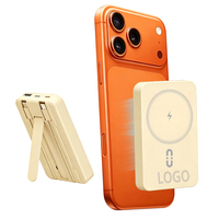 Chargeur sans fil magnétique portable 15W avec câbles intégrés OEM, batterie externe multifonctionnelle, charge rapide, power bank 10000mAh