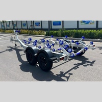 Remorque bateau en aluminium de haute qualité avec essieux tandem et couchettes polyvalentes de 21 pieds pour bateau de 20 pieds, au meilleur prix d'usine, ventes en promotion