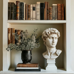 Busto de David en Mármol Blanco Natural, Escultura Italiana Moderna Tallada a Mano, Adorno para Galería de Bellas Artes, Iglesia de Luca, Sala de Estar - Product Image 2