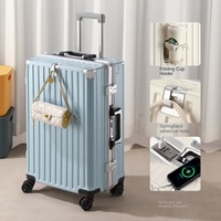 Ensemble de Bagages Aluminium à Cadre Vente Chaude, Valise de Voyage Homme Robuste d'Affaires Grande Capacité