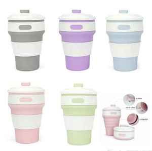 Gobelet à café pliable en silicone de qualité alimentaire, grande capacité, anti-fuite, design sportif portable - Product Image 1