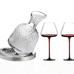 लक्जरी पर्यावरण के अनुकूल घूर्णन डिस्पेंसर 360 कताई व्हिस्की वाइन बोतल डिस्पेंसर 1500 एमएल पारदर्शी ग्लास शराब सबसे अच्छा उपहार सेट - Product Image 6