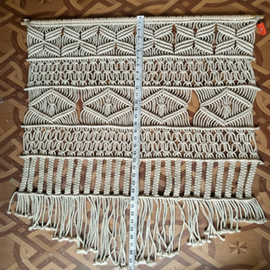 Custom Made Macrame Cotton Cord Wall Hanging for Home Decoration Stores for Resale - Product Image 1