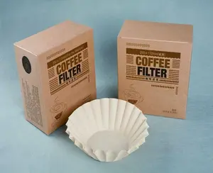 Fabriek 100% Houtpulp Ecofriendly Witte Mand Koffie Filter Papier