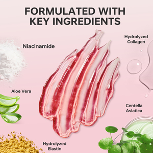 Gel Facial de Marca Privada, Belleza, Niacinamida, Blanqueador, Hidratante, Antienvejecimiento, Elimina Imperfecciones, Acné, Gel de Colágeno <span class=keywords><strong>Rosa</strong></span> Brillante - Product Image 2