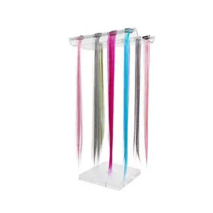 Dubbelzijdig Helder Acryl Pruik Display Houder Lucite Hair Extension Stand En Separator Voor Haar Display Rekken