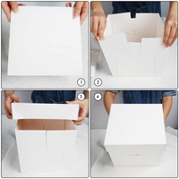 Ensemble de boîtes en carton blanc personnalisées style tiroir avec fenêtre pour pâtisseries, biscuits et produits de boulangerie, emballage alimentaire