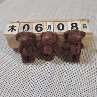 Mini-ours en peluche articulé de 4,5 cm pour bébés et enfants, accessoires de décoration, accessoires vestimentaires DIY sur le thème des anniversaires et breloques de sac à dos pour enfants