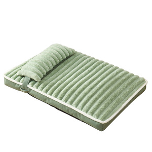Großes Hundebett Maschinenwaschbar Weiche Rechteckige Matratze mit Rutschfestem Boden und Kissen Luxuriöses Katzenbett für Kleine bis Mittelgroße Haustiere - Product Image 1
