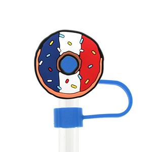 จุกปิดหลอดดูดลายการ์ตูนโดนัท ขนาด 10 มม. ของตกแต่งสร้างสรรค์ อุปกรณ์ตกแต่ง DIY อเนกประสงค์ ของขวัญส่งเสริมการขายสำหรับธุรกิจ - Product Image 5