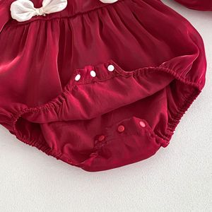 Robe barboteuse princesse pour bébé fille printemps 2026, barboteuse à <span class=keywords><strong>manches</strong></span> <span class=keywords><strong>longues</strong></span> avec nœud pour nouveau-né - Product Image 5