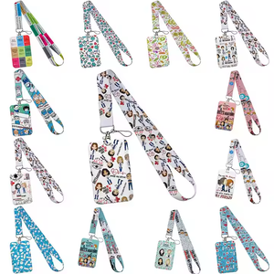 カスタム漫画首ストラップかわいい面白いIDバッジホルダーフック付きポリエステル素材キーホルダー女の子のためのギフト - Product Image 2