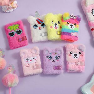 <b>Cute</b> Fluffy Modern Portable <b>Notebooks</b> Set Assorted Fuzzy Plush Cover Thermal Binding 80 Sheets Customized Multiple Colors - Product Image 1