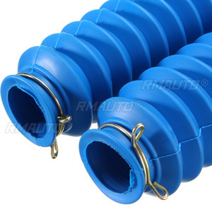 1 Paire de protège-fourches avant en caoutchouc pour moto, protège-guêtres, rouge, noir, vert, bleu - Product Image 4