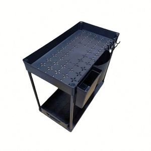 Modern <b>Plastic</b> <b>Kitchen</b> Bathroom Cabinet 2 Tier Sink Organizer Hooks Cup Holders BPA-Free Food Grade PP <b>Plastic</b> Multifunction - Product Image 6