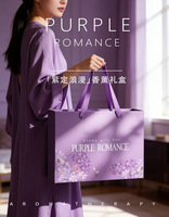 Ensemble cadeau de diffuseur en pierre de cristal violet en gros, ornement aromatique sans flamme pour chambre à coucher, cadeau de Saint-Valentin et d'anniversaire