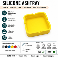 Cendrier en silicone de qualité alimentaire avec logo personnalisé, résistant à la chaleur, portable, incassable, avec fente pour cigarettes, pour extérieur, hôtel, bureau, OEM ODM