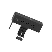 Prise de table de charge sans fil montée par pince de bureau USA prise de courant américaine 3AC USB a et USB C Port de charge rapide multiprise