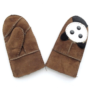 Hermoso diseño súper suave cálido de <span class=keywords><strong>piel</strong></span> de oveja guantes niños guantes de invierno - Product Image 2