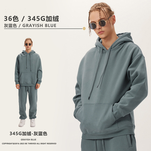 เสื้อฮู้ดดี้ไหมพรมโอเวอร์ไซส์ 3 มิติ ปักลายนูน สำหรับผู้ชาย ผ้าฝ้าย 100% คุณภาพสูง 450 กรัม  รับสกรีนลายตามสั่ง - Product Image 6