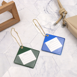 Etiqueta de Identificación de Cuero PU de Estilo Minimalista, Portátil, Práctica, Antipérdida, para Viajes de Negocios - Product Image 3