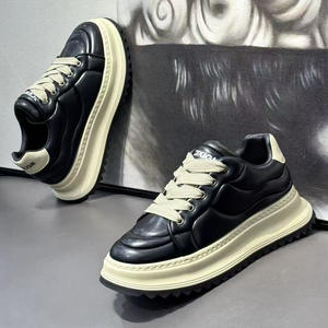 Scarpe da Uomo di Tendenza 2026 Nuove Scarpe Primaverili con Suola Spessa Rialzante Scarpe Bianche Versatili in Pelle Casual - Product Image 5