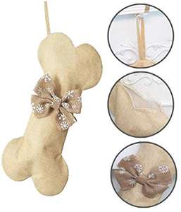 NOUVEAU <span class=keywords><strong>Jute</strong></span> Toile <span class=keywords><strong>De</strong></span> <span class=keywords><strong>Jute</strong></span> Naturelle Vacances Lin D'os <span class=keywords><strong>de</strong></span> Chien Pour Animaux <span class=keywords><strong>De</strong></span> Compagnie <span class=keywords><strong>De</strong></span> Noël Bas - Product Image 3