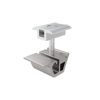 Support de montage solaire pour toit en alliage d'aluminium réglable UISOLAR 30 mm 35 mm avec colliers de fixation noirs pour extrémités et intermédiaires