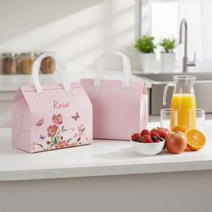 Bolsa Térmica Aislante Desechable de Tela No Tejida, Diseño Personalizado, con Lámina de Aluminio, para Entrega de Alimentos, Pasteles, Café y Comida para Llevar - Product Image 1