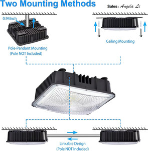 Lampes LED pour station-service, 80 watts, 100 watts, dimmables 0-10V, LM79, ETL, IP65, fabriquées en usine à Shenzhen depuis 20 ans. - Product Image 4