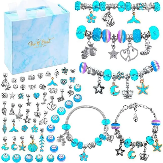 DIY Charm Bracelet and Necklace Making Kit for Girls Crafts Gifts Set for Teen Girls