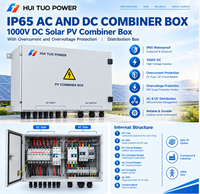 Boîtier de Combinaison AC et DC IP65 1000V DC pour Panneaux Solaires Photovoltaïques avec Protection Contre les Surtensions et les Surintensités, Boîtier de Distribution
