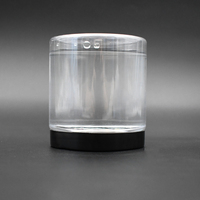 250ml/8oz Vente en gros Pots en plastique crème de forme ronde avec couvercles transparents résistants Conception de capuchon latéral