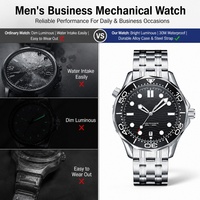 Montre de sport de bonne qualité, vente en gros, montre-bracelet en acier inoxydable pour hommes, design luxueux, montre mécanique automatique personnalisée pour hommes