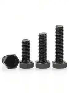 Fastener Lớp 8.8 10.9 12.9 Độ Bền Kéo Cao Oxit Đen Hex Bulông Đầu DIN 933 DIN 931