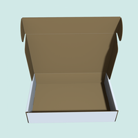 Boîtes d'expédition blanches personnalisées avec logo, emballage cadeau, boîte à courrier en papier, boîte à courrier ondulée pour les petites entreprises