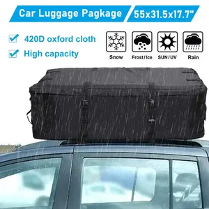 Bolsa de Techo para Auto de 140x80x45cm, Tela Oxford 420D Gruesa, Impermeable, para Viajes, Transporte de Carga, Almacenamiento de Equipaje, Accesorios para Autos - Product Image 1