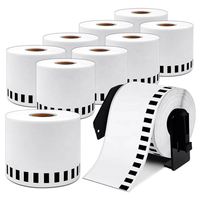 Étiquettes d'expédition thermiques directes Brother DK2205 DK2210 DK2211 DK2212 DK2605 DK2606 DK2705 DK2256 DK4205 Adhésives, imperméables, blanches