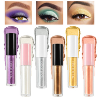 Marque privée Fard À Paupières Liquide Rose Brillant Shimmer Glitter Fard À Paupières Liquide Pigments Métalliques Maquillage Ombre À Paupières
