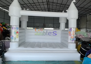 Château gonflable commercial blanc pour mariage avec ballons à l'intérieur, idéal pour les sauts en extérieur, les fêtes d'<span class=keywords><strong>anniversaire</strong></span> en famille et les activités commerciales - Product Image 3