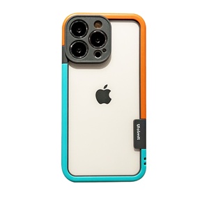 Ốp lưng cho <span class=keywords><strong>iPhone</strong></span> 14 13 12 mini 11 Pro Max 7 8 Plus XS XS Max XR hai màu viền Ốp lưng mềm TPU + PC Ốp da - Product Image 1