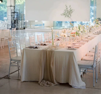Nappe de table beige vintage unie pour desserts, style japonais, en coton, pour la pause thé, décoration d'ambiance de mariage chinois