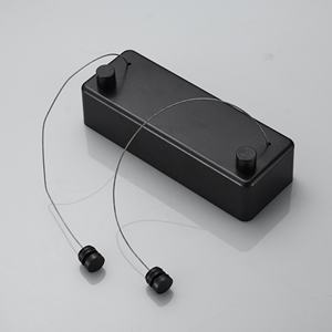 Étendage Rétractable Mural Noir de 4,2 m en Acier Inoxydable, Séchoir à <span class=keywords><strong>Linge</strong></span> Télescopique pour Intérieur et Extérieur - Product Image 2